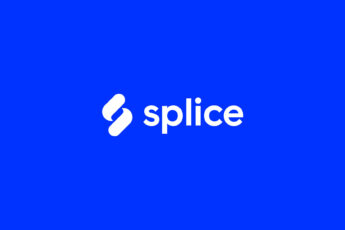 Splice logo in white letters on a blue background