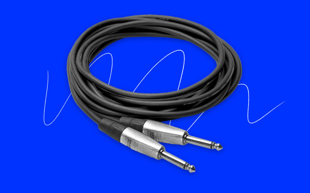 Image of TS (“tip-sleeve”) audio cables
